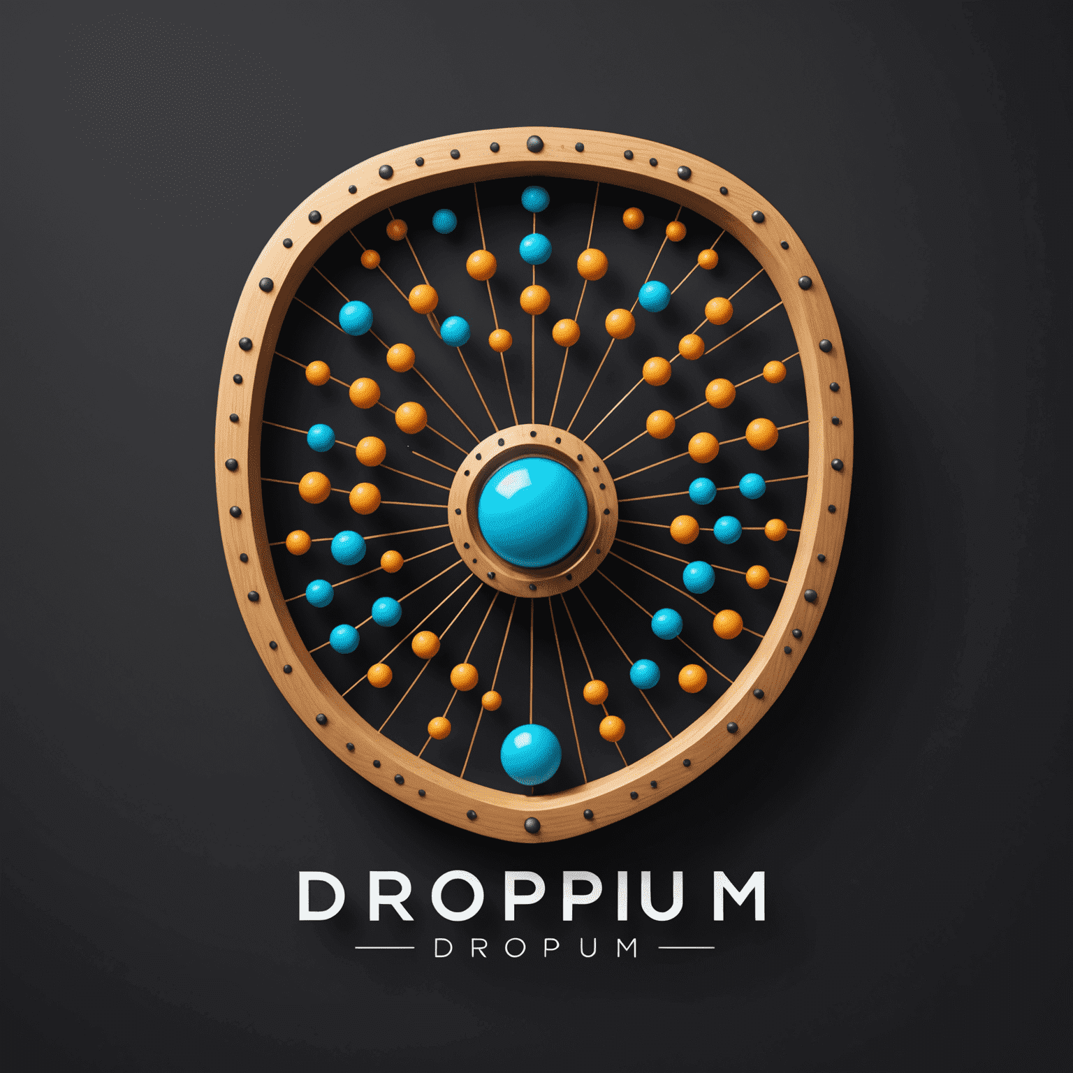 Logo de Dropium: Un diseño moderno que representa el juego Gravity Plinko con elementos de física y gravedad