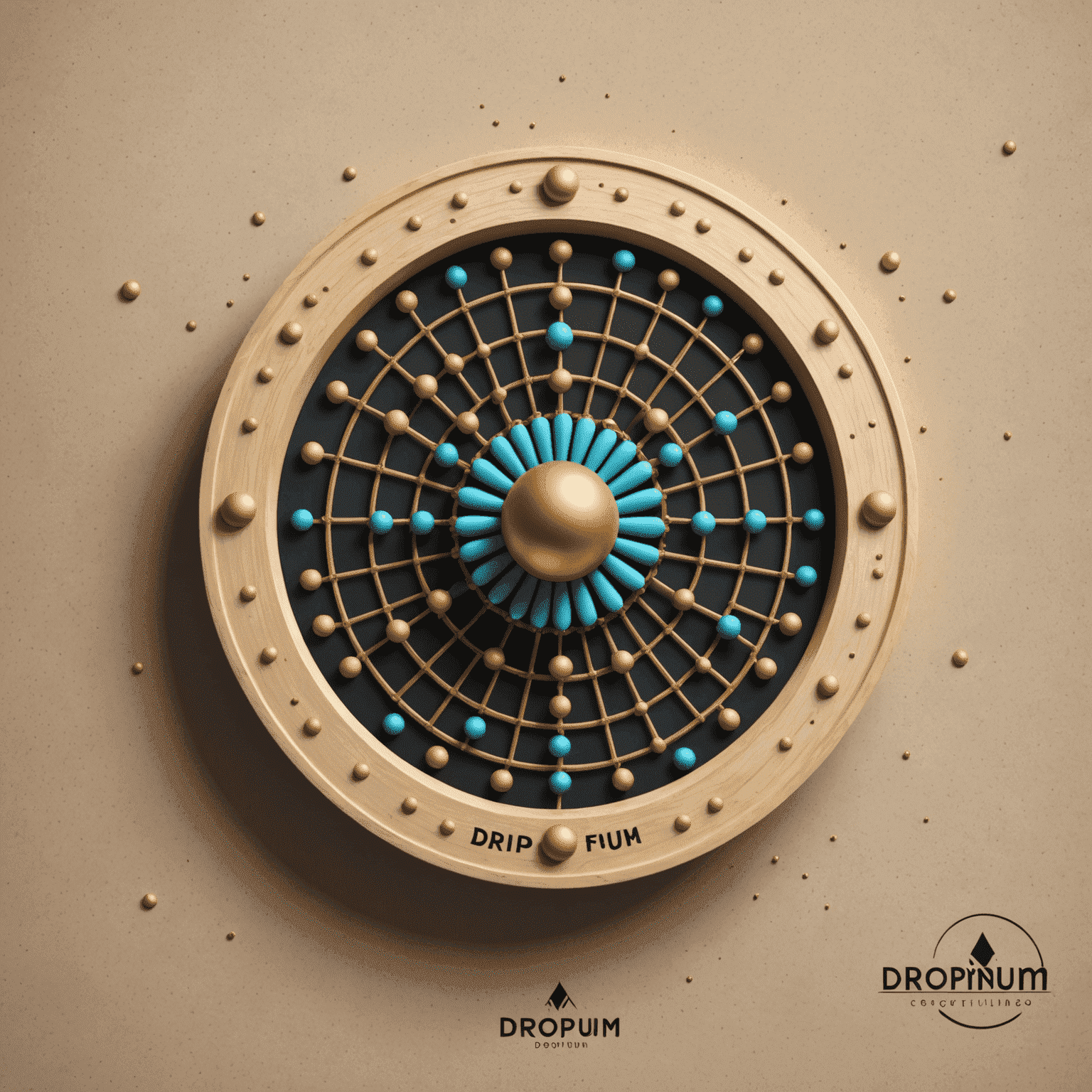 Logo de Dropium: Un diseño moderno que representa el juego Gravity Plinko con elementos de física y gravedad