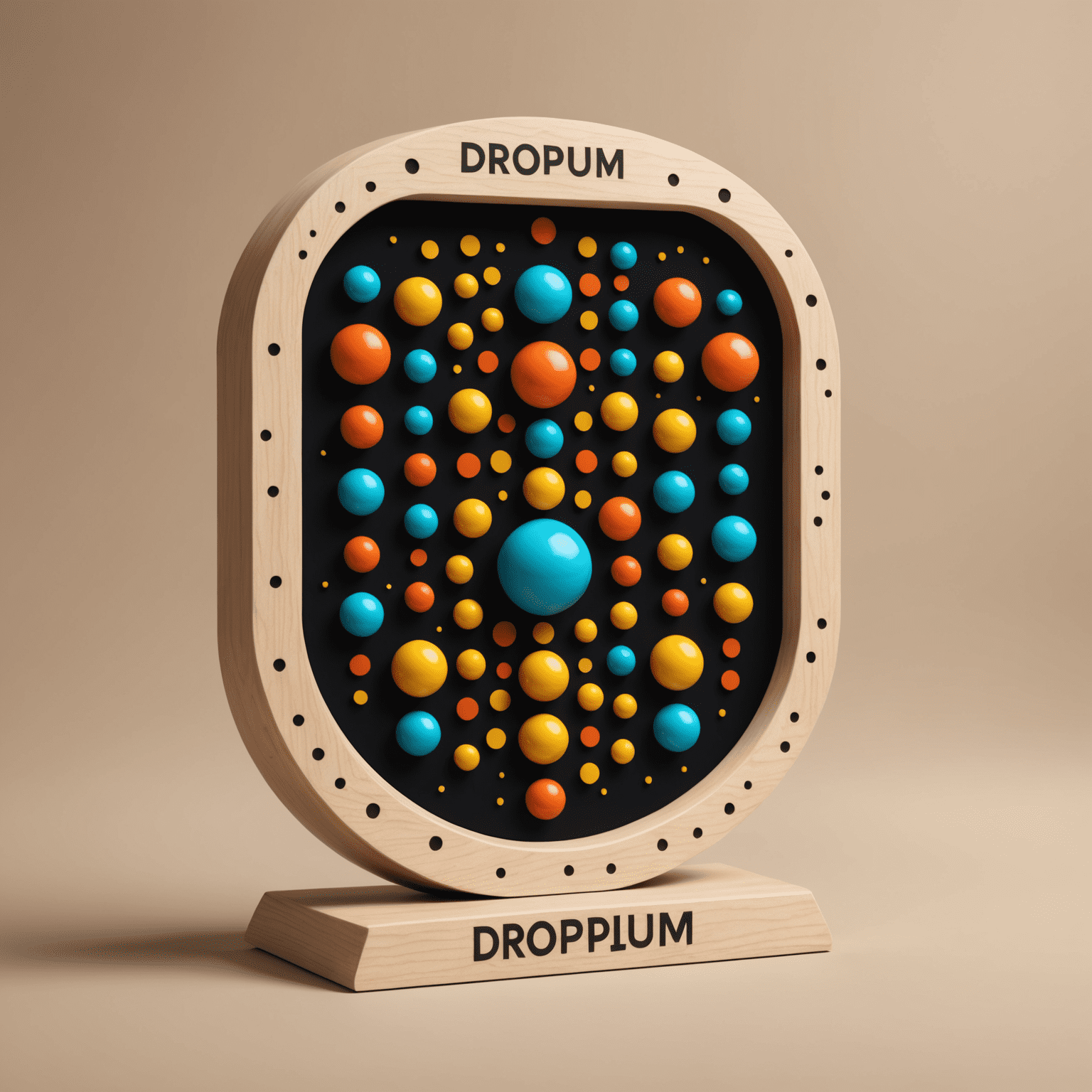 Logo de Dropium: Un diseño moderno que representa el juego Gravity Plinko con elementos de física y gravedad