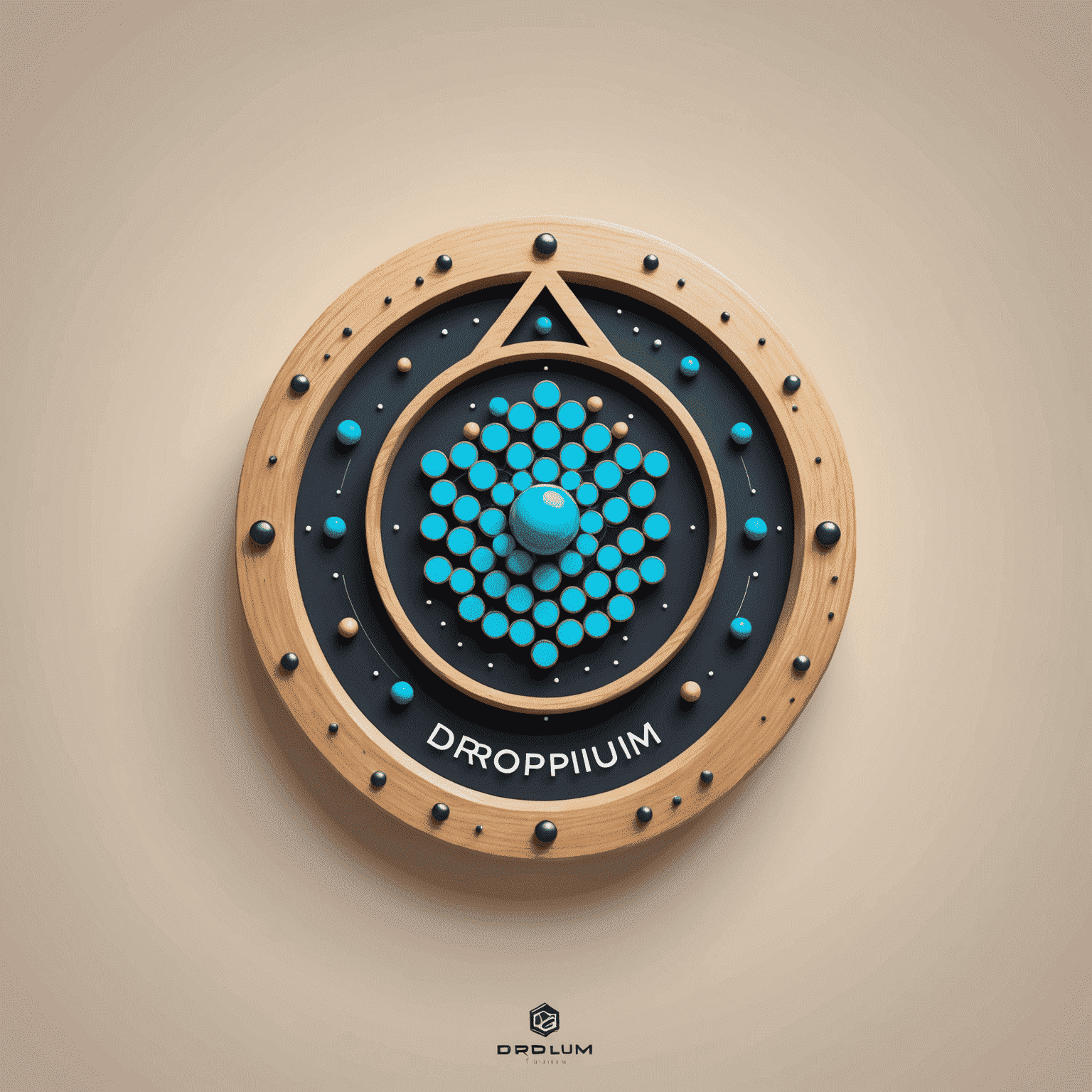 Logo de Dropium: Un diseño moderno que representa el juego Gravity Plinko con elementos de física y gravedad