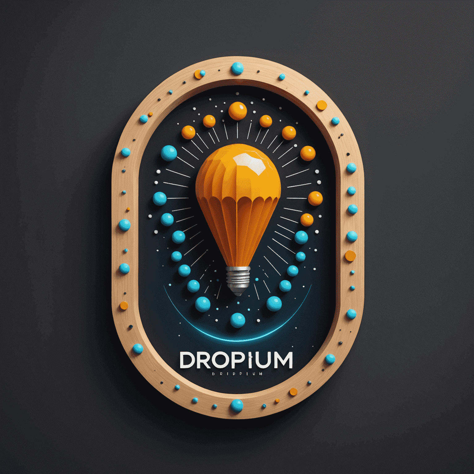 Logo de Dropium: Un diseño moderno que representa el juego Gravity Plinko con elementos de física y gravedad