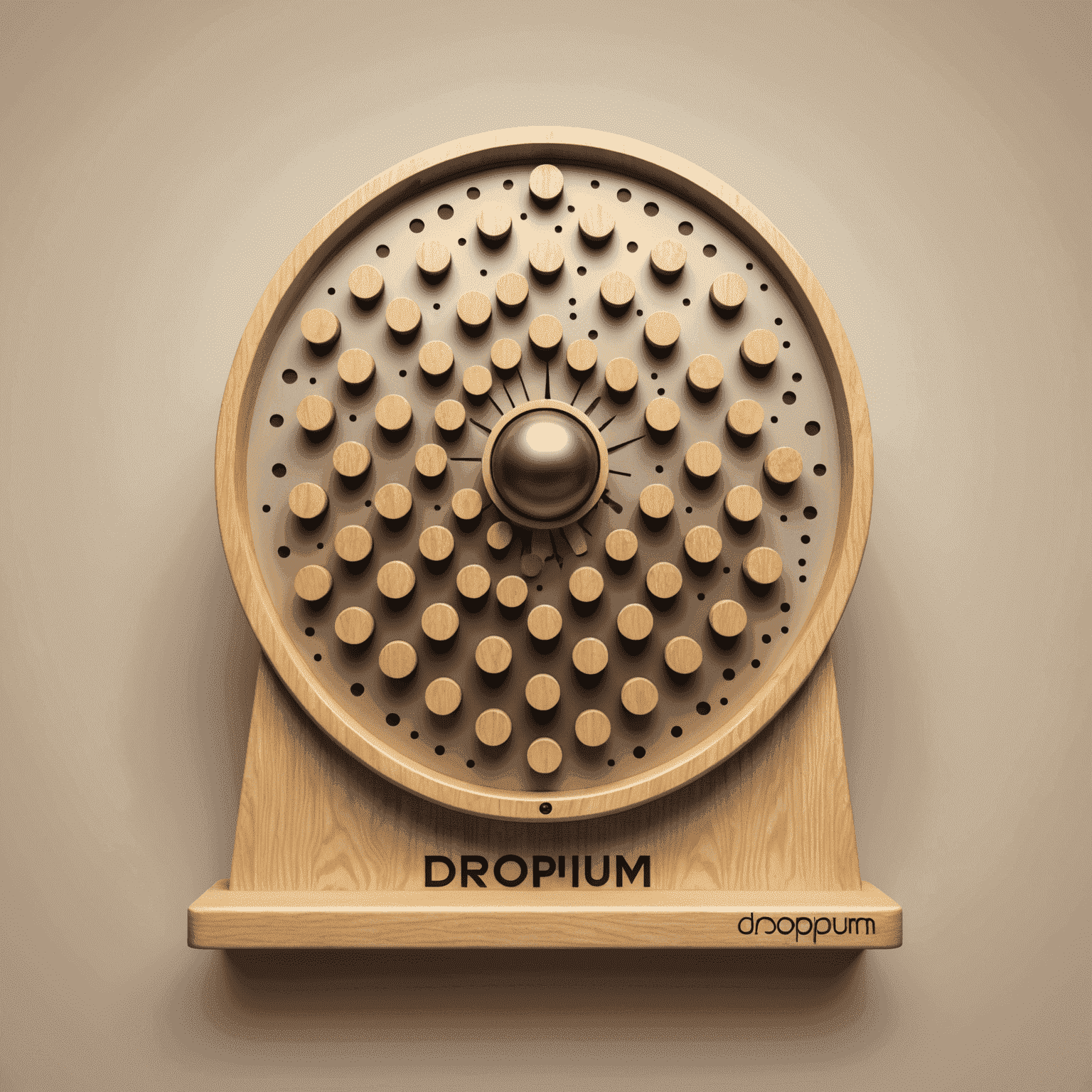 Logo de Dropium: Un diseño moderno que representa el juego Gravity Plinko con elementos de física y gravedad