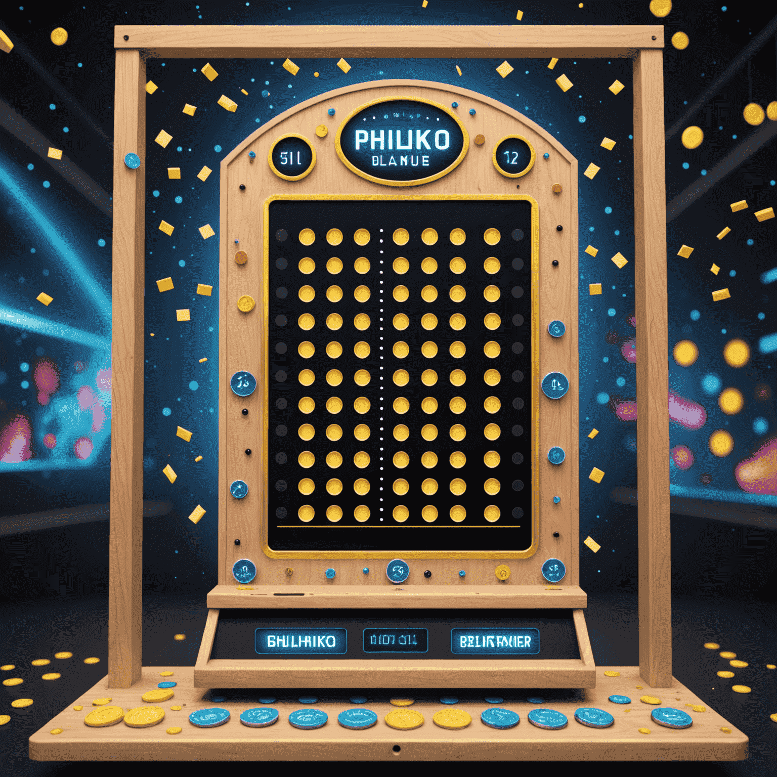 Interfaz de juego online de Gravity Plinko mostrando un tablero virtual con fichas cayendo y puntuaciones de jugadores en tiempo real