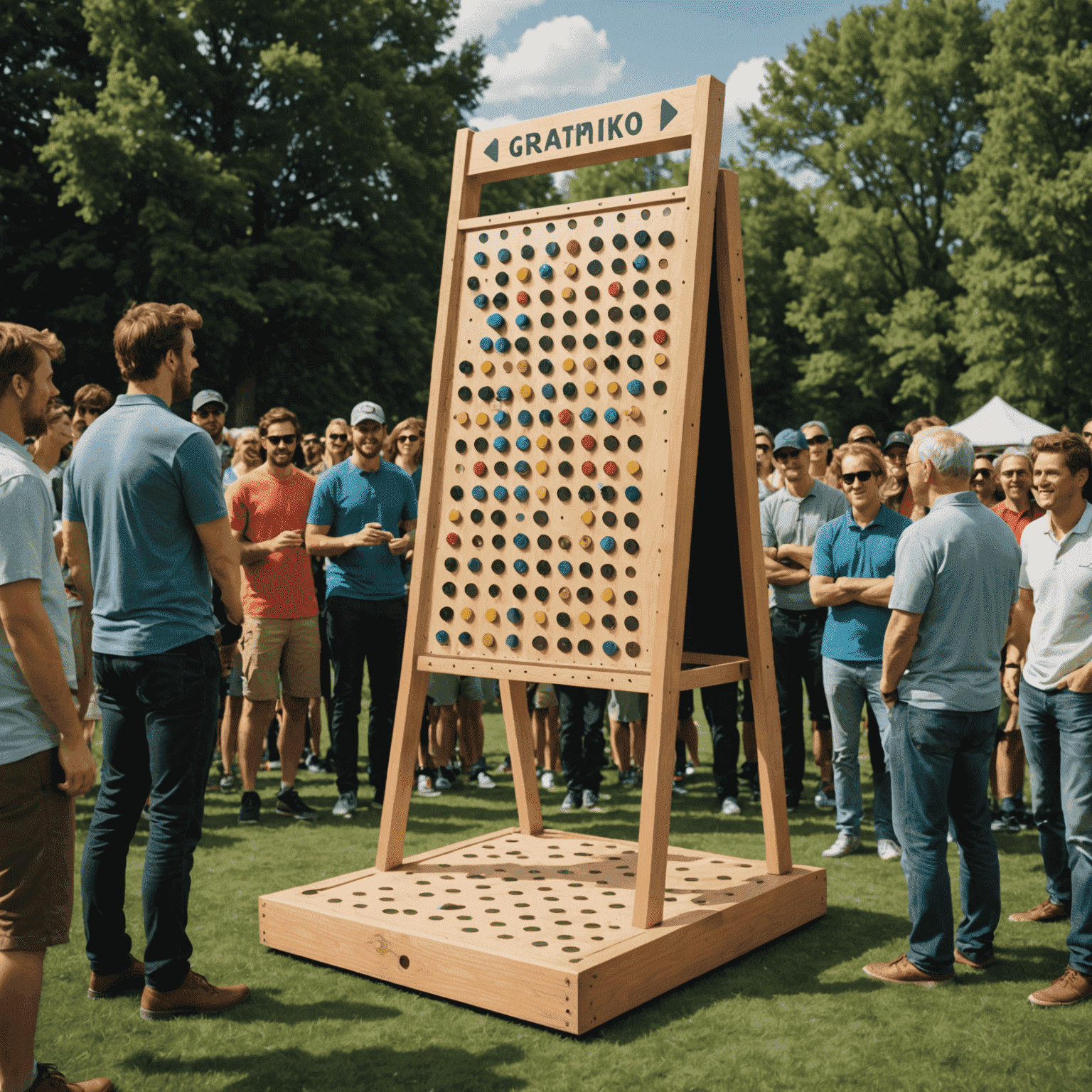Escena de un torneo de Gravity Plinko con jugadores compitiendo y público observando